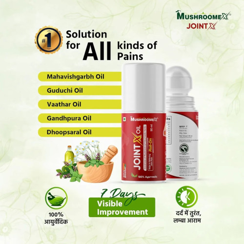 Mushroomex Jointx Oil Roll On For Joint Pain (50ml)