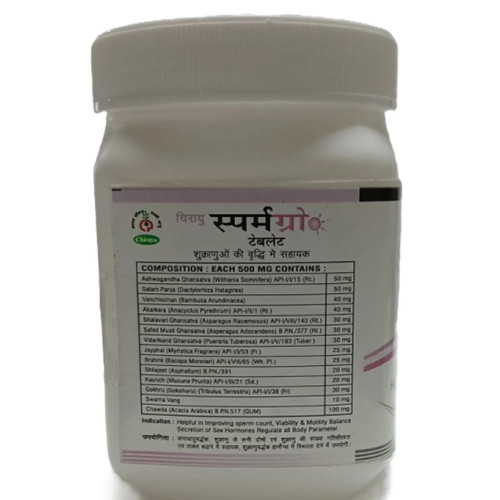 Chirayu Pharmaceuticals Sperm Gro  Tablet (500 Tablets)