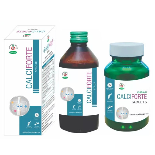 Chirayu Pharmaceuticals Calciforte  Tablets & Syrup (60 Tablets & 450ML Syrup) (1Pack)
