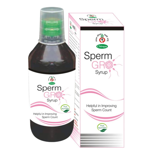 Chirayu Pharmaceuticals Sperm Gro  Tablets & Syrup (60 Tablets & 450ML Syrup) (1Pack)