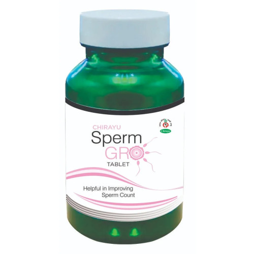 Chirayu Pharmaceuticals Sperm Gro  Tablets & Syrup (60 Tablets & 450ML Syrup) (1Pack)