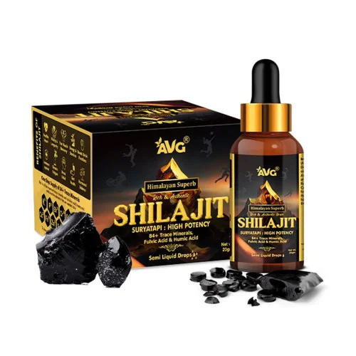 AVG Himalayan Shilajit Resin Semi Liquid Drops (20g)