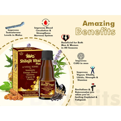 AVG Shilajit Vital Plus Tonic (100ml)