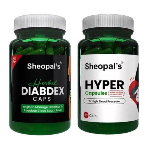 Sheopals Diabdex + Hyper  Capsules (30Cap + 60Cap) (1Pack)