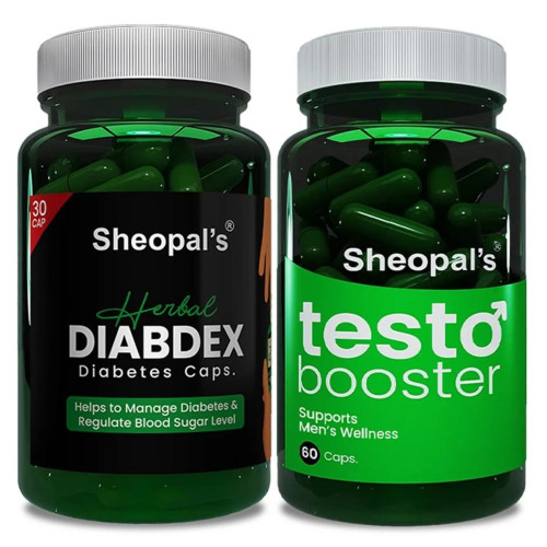 Sheopals Diabdex + Testo Boosters  Capsules (30Cap + 60Cap) (1Pack)