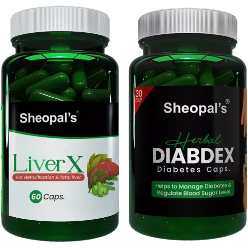 Sheopals Liver X Factor + Diabdex  Capsules (60Cap + 30Cap) (1Pack)