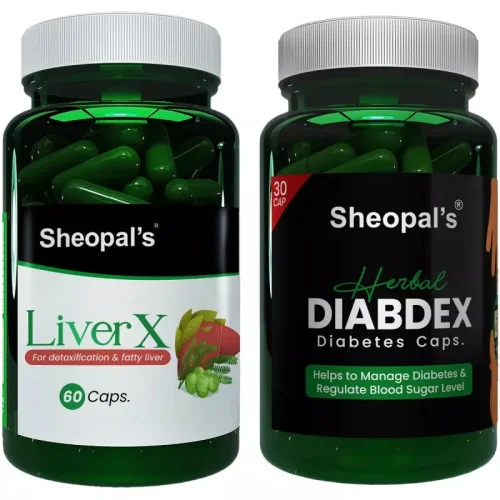 Sheopals Liver X Factor + Diabdex  Capsules (60Cap + 30Cap) (1Pack)