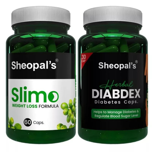Sheopals Slimo + Diabdex  Capsules (60Cap + 30Cap) (1Pack)