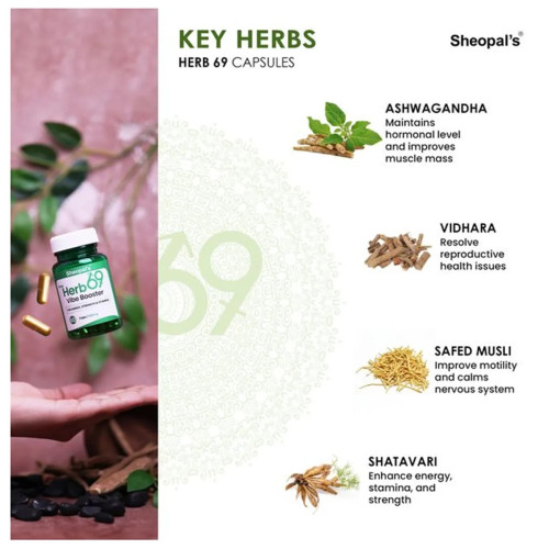 Sheopals Thyrobic + Herb 69 Vibe Booster  Capsules (Each 60Cap) (1Pack)