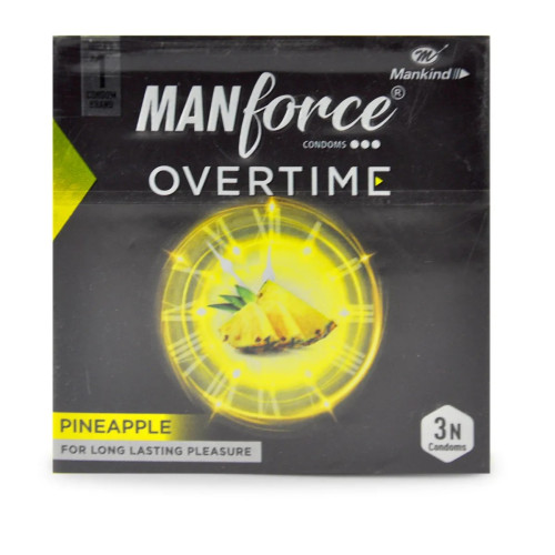 Mankind Pharma Manforce Condoms Overtime Pineapple (3pcs)