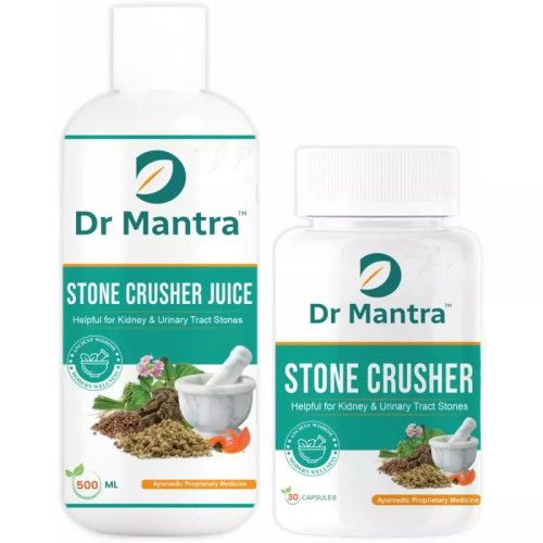 Dr Mantra Stone Crusher Juice & Stone Crusher  Capsules (Juice 500ml + 30Cap) (1Pack)