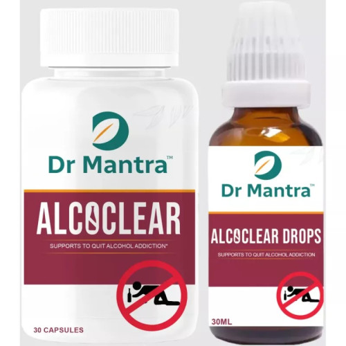 Dr Mantra Alcoclear  Capsules & Alcoclear Drops (30Cap + 30ml) (1Pack)