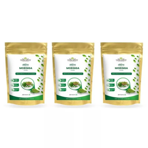 Vedikroots Moringa Powder (100g, Pack of 3)