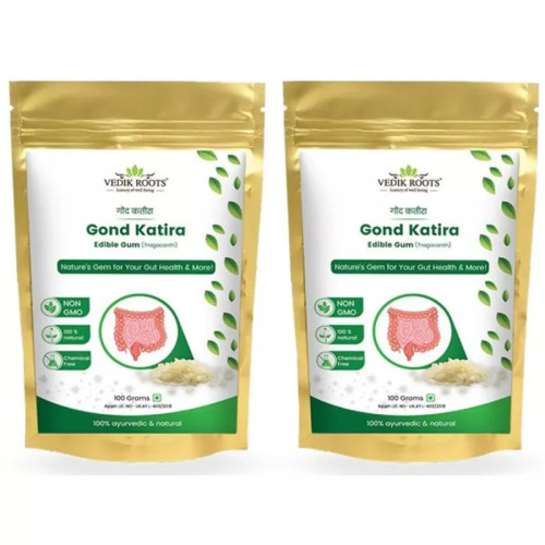Vedikroots Gond Katira Edible Gum (Tragacanth) (100g, Pack of 2)