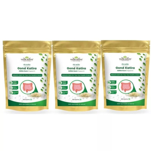 Vedikroots Gond Katira Edible Gum (Tragacanth) (100g, Pack of 3)
