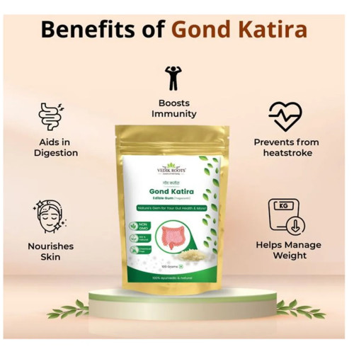 Vedikroots Gond Katira Edible Gum (Tragacanth) (100g, Pack of 3)