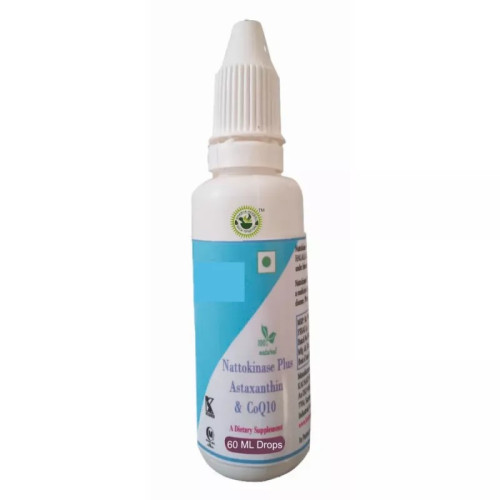 Bhabya Herbal Nattokinase Plus Astaxanthin & Coq10 Drops (60ml)