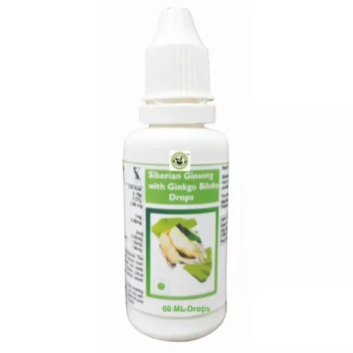 Bhabya Herbal Siberian Ginseng And Ginkgo Biloba Drops (60ml)
