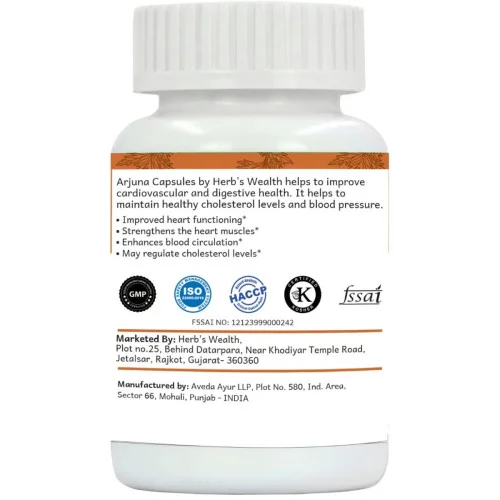 Herbs Wealth Arjuna  Capsules (60cap)