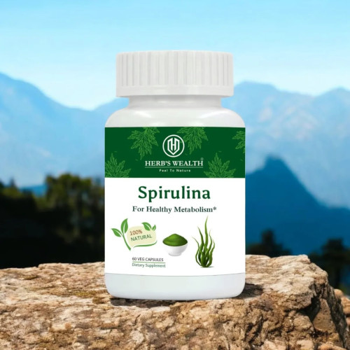 Herbs Wealth Spirulina  Capsules (60cap)