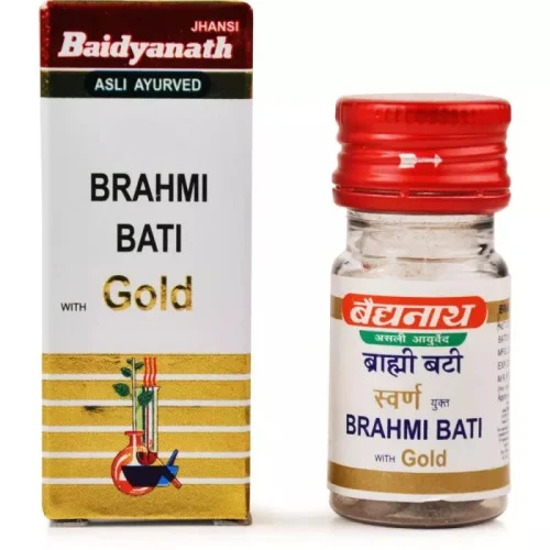 Baidyanath Brahmi Vati (Swarna Moti Kesar Yukta) (5 Tablets)