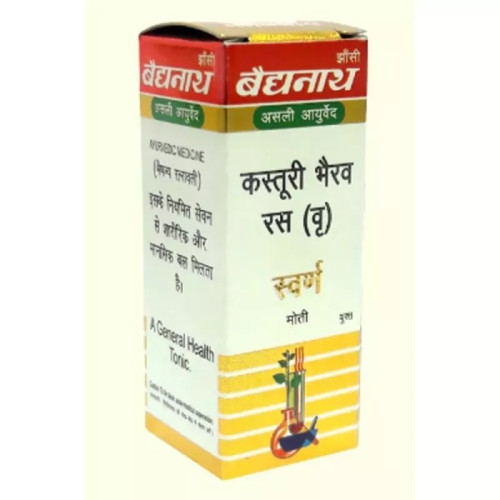 Baidyanath Kasturi Bhairav Ras Brihat (Swarna Moti Amber Yukta) (5 Tablets)