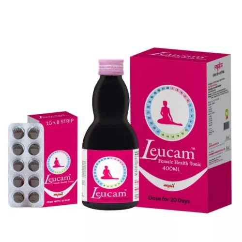 Mpil Leucam Female Health Combipack (400ml + 80  Capsules) (1Pack)