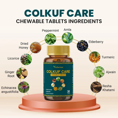 Vedarma Colkuf Care Chewable  Tablets (30 Tablets)