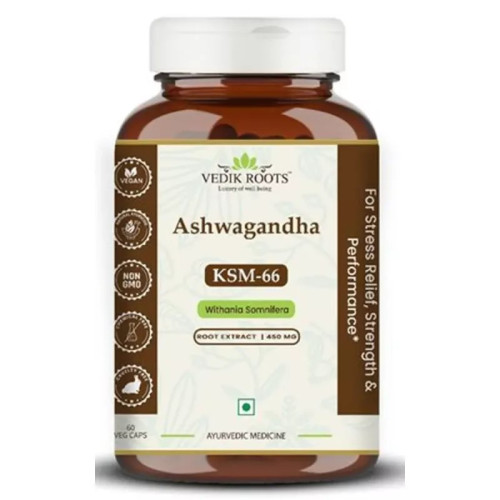 Vedikroots Ashwagandha KSM-66  Capsules (60cap)