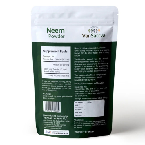 Vansattva Neem Powder (100g)