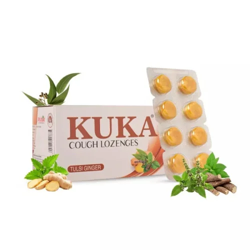 Multani Kuka Tulsi Ginger Cough Lozenges (Eech Strip 6 Lozenges) (8Strip)