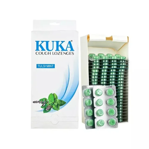 Multani Kuka Cough Lozenges Tulsi & Mint (Eech Strip 8 Lozenges) (24Strip)