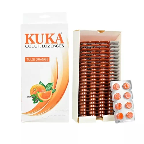 Multani Kuka Cough Lozenges Tulsi & Orange (Eech Strip 8 Lozenges) (24Strip)