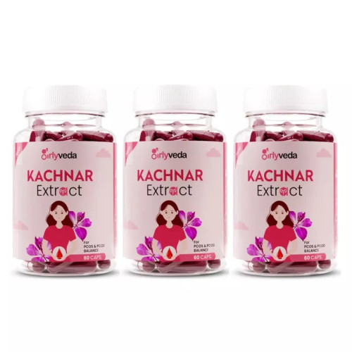 Girlyveda Kachnar Extract  Capsules (60cap, Pack of 3)