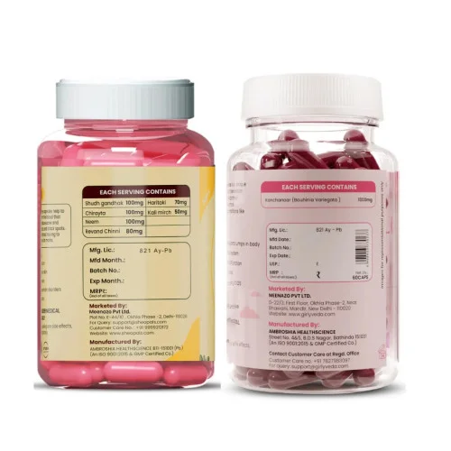 Girlyveda Acne  Capsules + Kachnar Extract  Capsules (Each 60Cap) (1Pack)