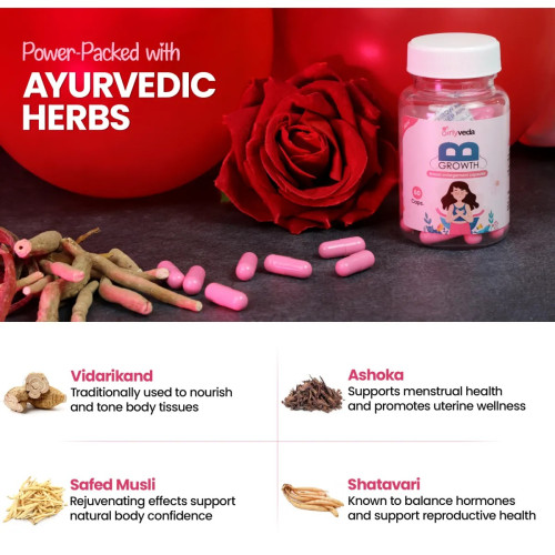 Girlyveda B Growth  Capsulesule + Just Hair Oil (60cap + 100ml Oil) (1Pack)