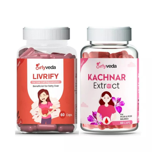 Girlyveda Livrify  Capsules + Kachnar Extract  Capsules (Each 60Cap) (1Pack)