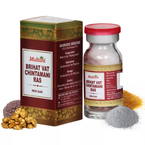 Multani Brihat Vat Chintamani Ras With Gold (10 Tablets)