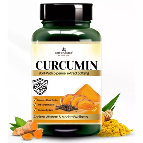 Deep Ayurveda Curcumin Vegan  Capsules For Reduces Inflammation (60cap)