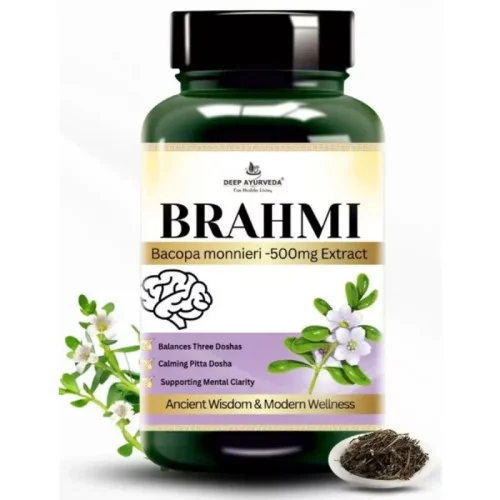 Deep Ayurveda Brahmi Vegan  Capsules For Enhances Memory (60cap)