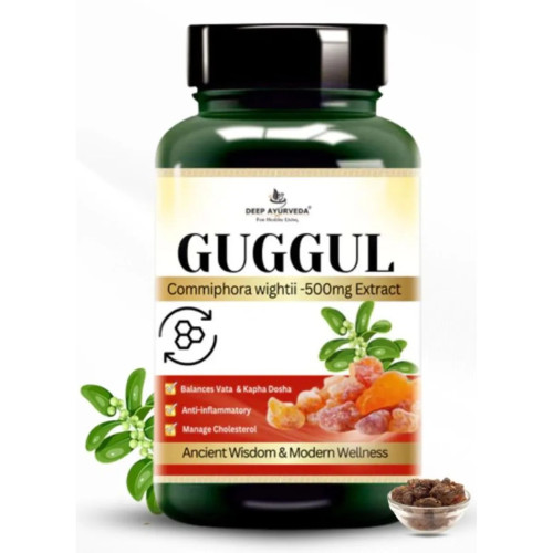 Deep Ayurveda Guggul Vegan  Capsules For Supports Cholesterol Management (60cap)