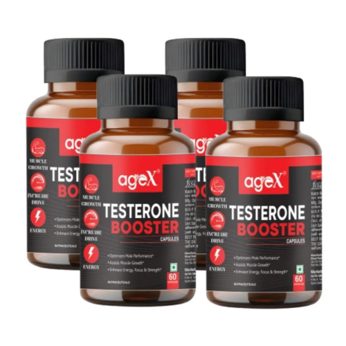 Agex Testosterone Booster for Men  Capsules (60cap, Pack of 4)