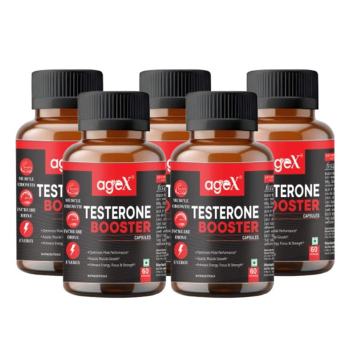 Agex Testosterone Booster for Men  Capsules (60cap, Pack of 5)