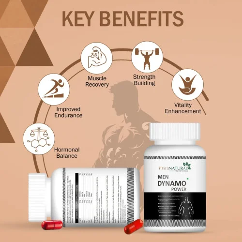 7Days Natural Men Dynamo Power  Capsulesule (60cap, Pack of 2)