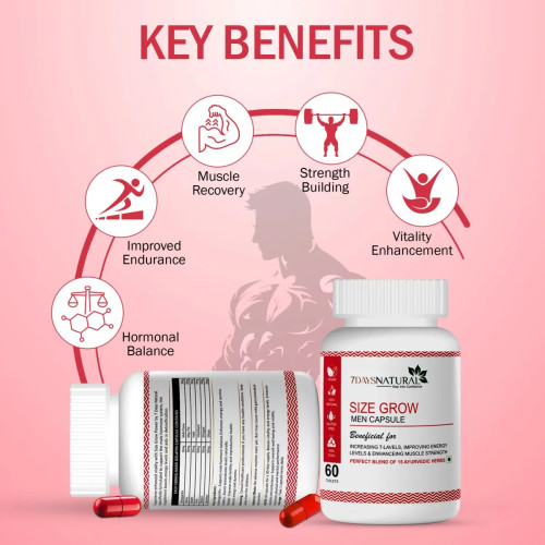 7Days Natural Size Grow Men  Capsules (60cap, Pack of 2)