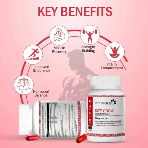 7Days Natural Size Grow Men  Capsules (60cap, Pack of 2)