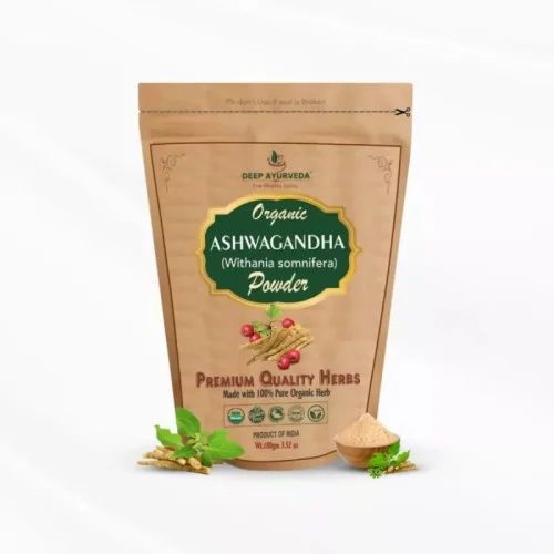 Deep Ayurveda Organic Ashwagandha Powder (Withania Somnifera) (100g)