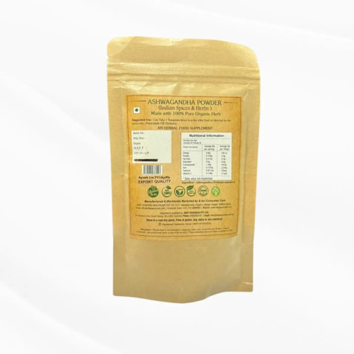 Deep Ayurveda Organic Ashwagandha Powder (Withania Somnifera) (100g)