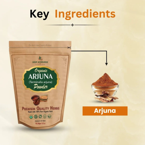 Deep Ayurveda Arjuna (Terminalia Arjuna) Powder (100g)