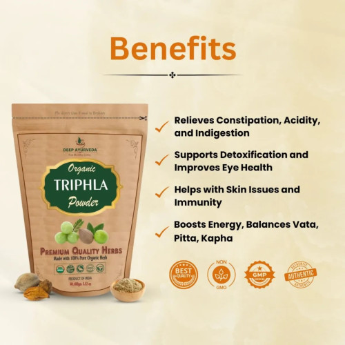 Deep Ayurveda Organic Triphala Powder (100g)